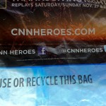 Twitter, Facebook on plastic bag Twitter, Facebook on plastic bag