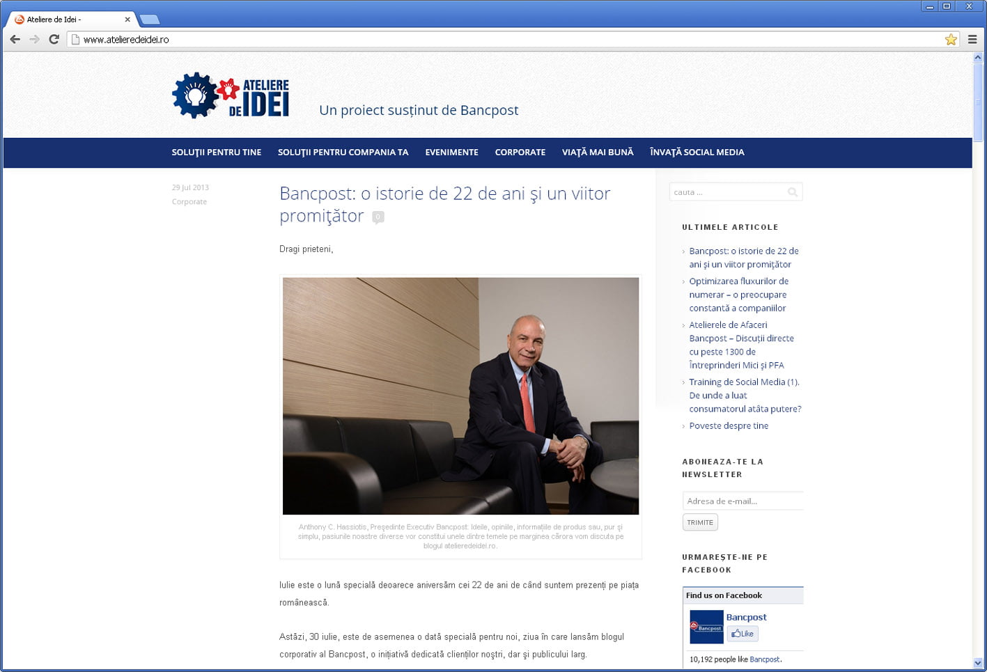 Blog Bancpost Ateliere de Idei Blog Bancpost Ateliere de Idei