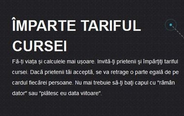 uber imparte costul cursei