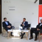 De la stânga la dreapta Dan Iacob, director general Grupul Editorial Art, Philipp Haussmann (Germania), CEO Klett Gruppe și Bojan Vrtaç (Slovenia), CFO Klett Gruppe Europa de Est Credit foto Cătălina Filip