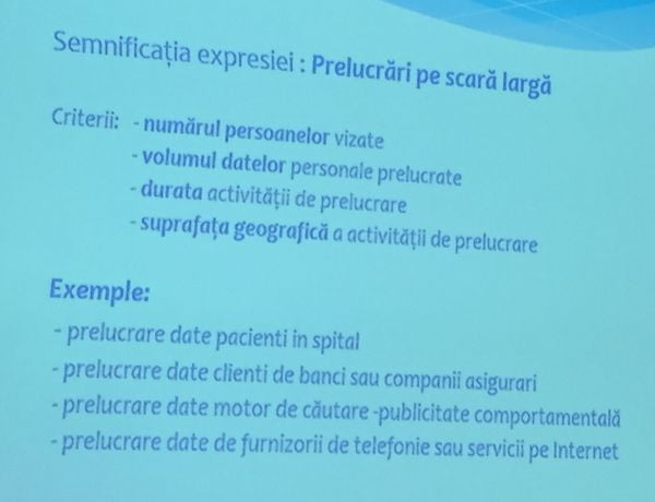 prelucrarea datelor personale