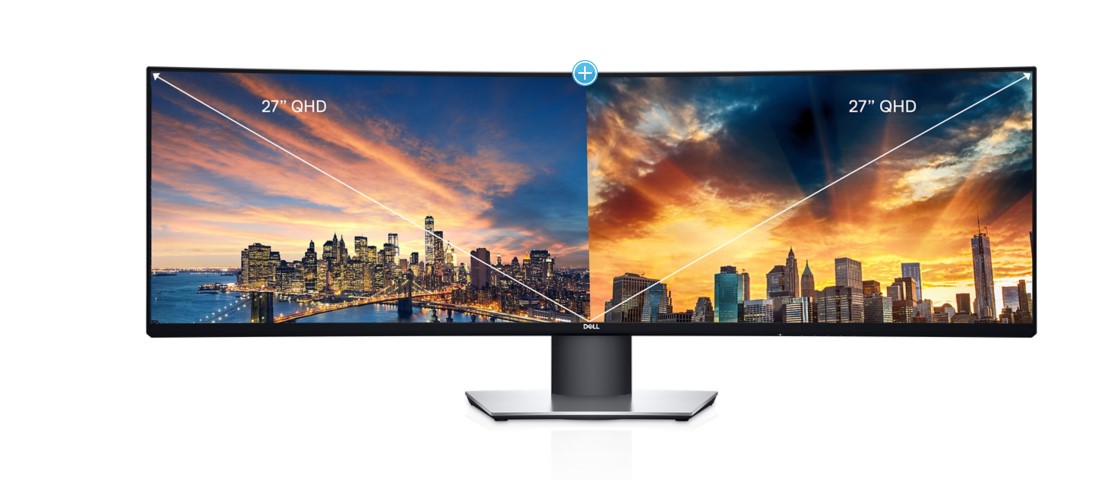 Dell UltraSharp 49 curbat. Două monitoare QHD într-unul singur