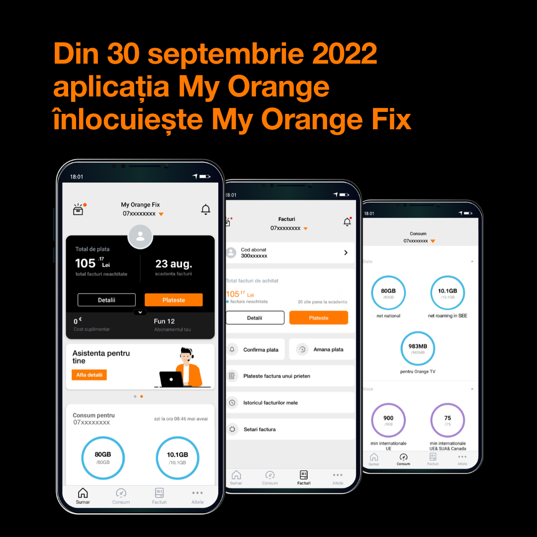 aplicația mobila orange